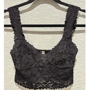 Intimately Free people dream away black lace brami bralette sexy Xs